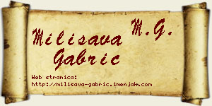 Milisava Gabrić vizit kartica
